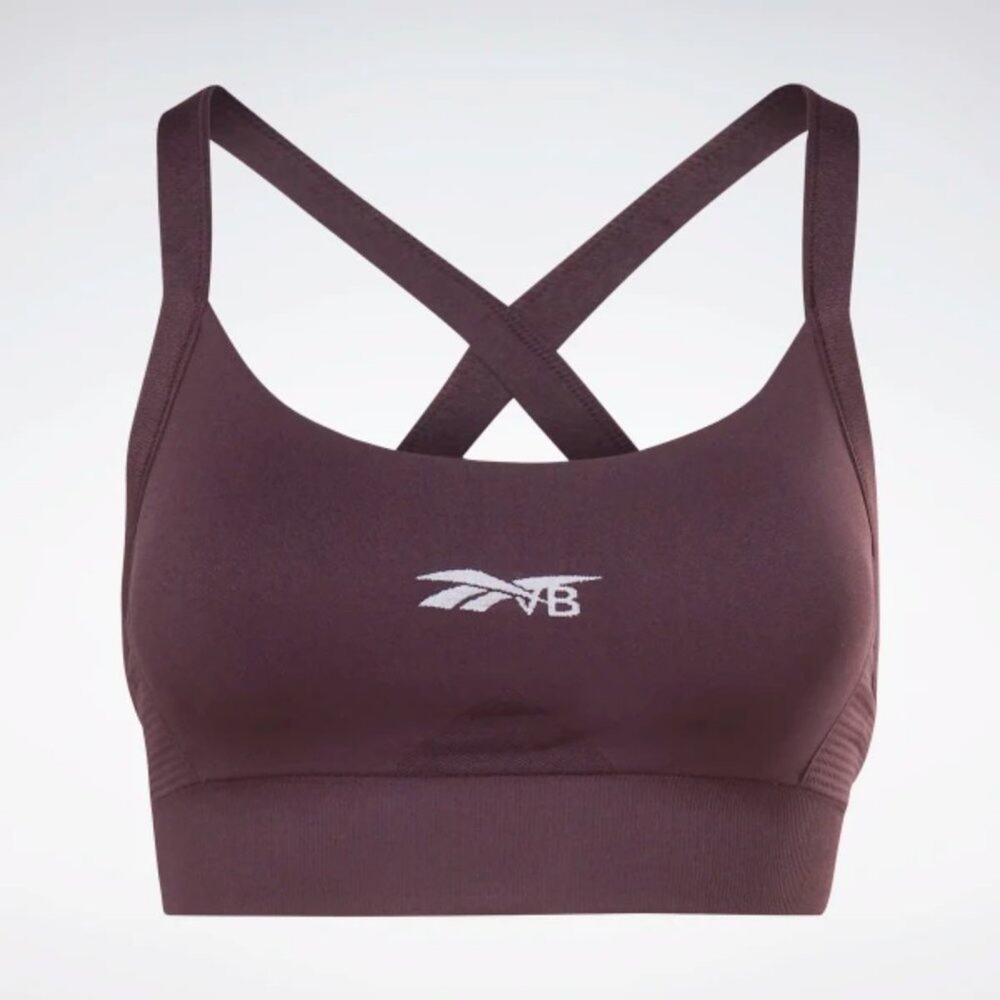 New Reebok x Victoria Beckham Seamless Bra in Eggplant Women's Size M
